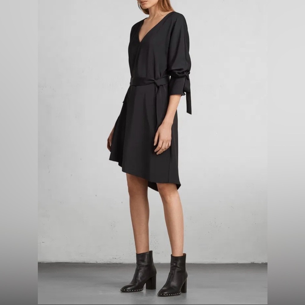 ALLSAINTS Sia Dress in Pale Pink - Picture 2 of 11